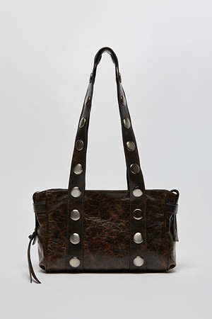 [EXCLUSIVE] Stud shoulder bag(Oak Brown)_BROWN-a