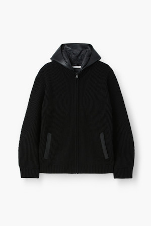 디테쳐블 후드 니트 가디건