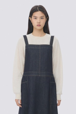 [epigram여성] 논페이드 데님 오버롤 원피스