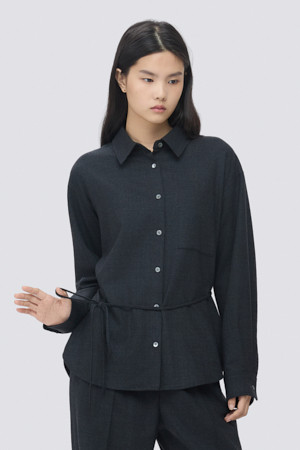 [epigram여성] 울 스트랩 셔츠 (Set-up)