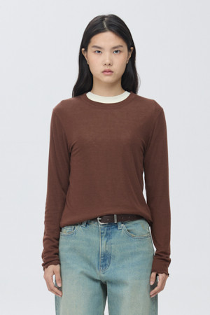 [epigram여성] 울혼방 레이어드 라운드 티셔츠