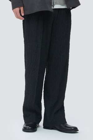 울 크리즈 와이드 팬츠