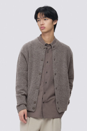 에센셜 라운드 플러피 니트 가디건