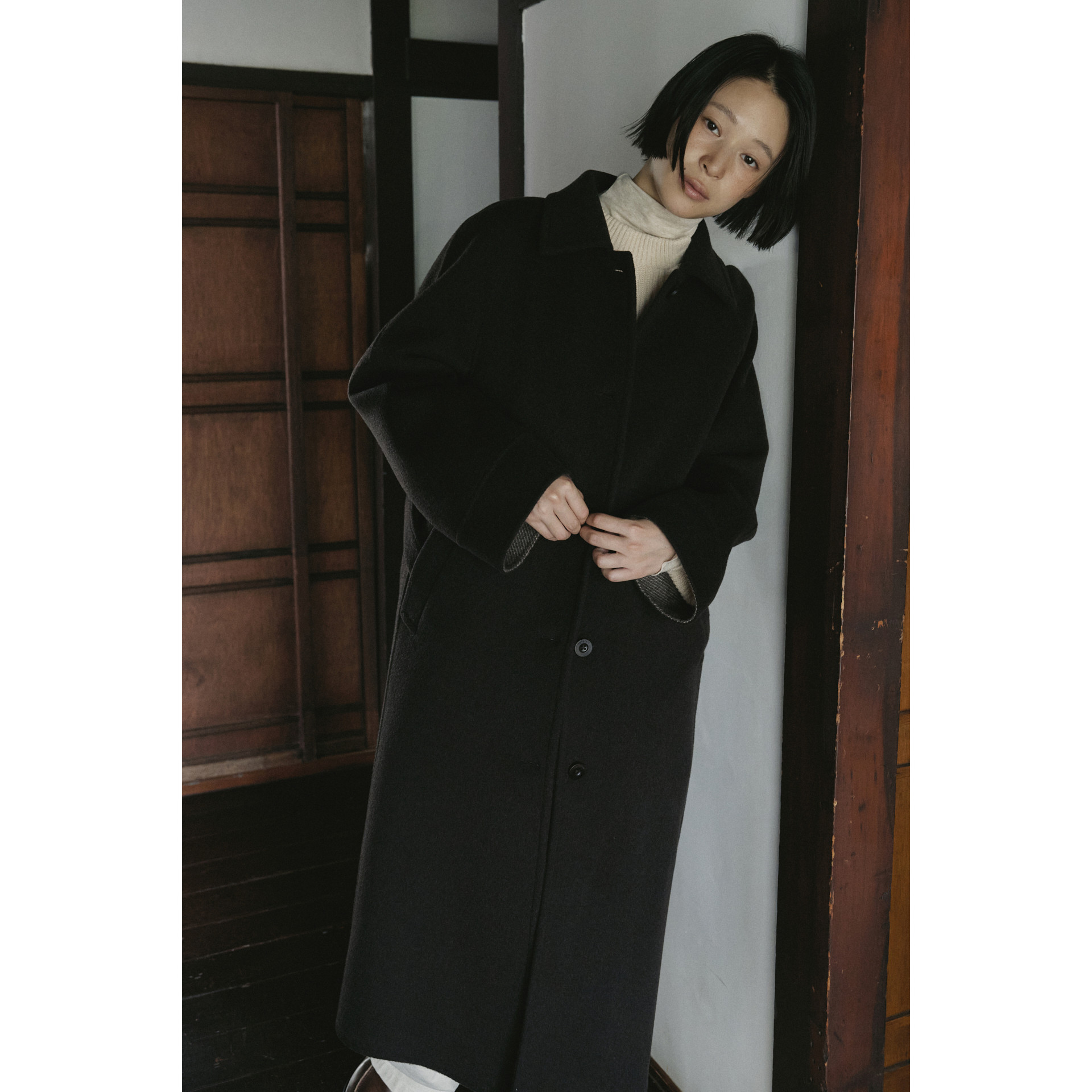 奈緒様❣️定価26万円 ドゥーズィエムクラス Cashmere Gown Coat MUSINSA | EPIGRAM Wool Cashmere Balmacaan Long Coat EFCAW25201BRX