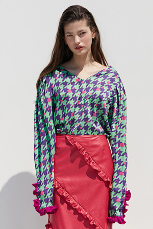 [FW] DEEP V BLOUSE_PURPLE