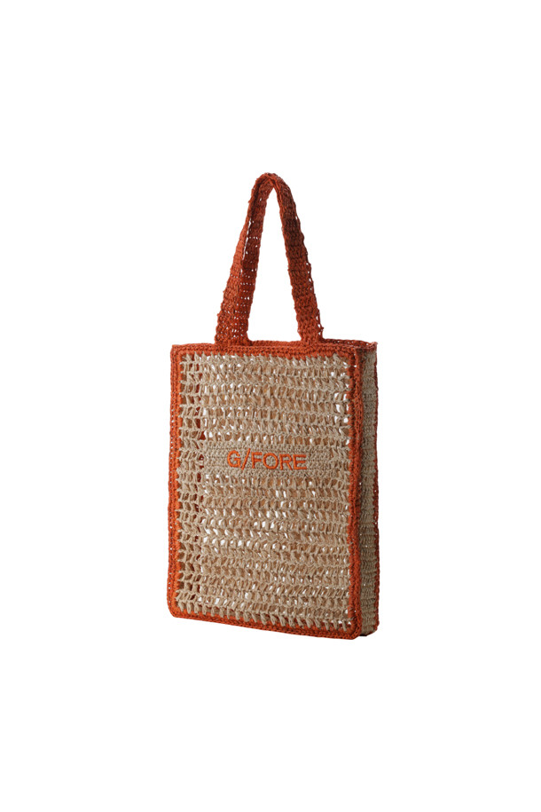 G/FORE -  - RAFFIA SQUARE TOTE BAG