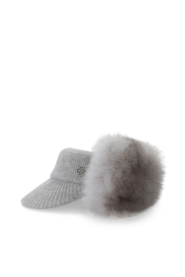 G/FORE -  - CIRCLE G'S KNIT DETACHABLE FUR VISOR(WOMEN)