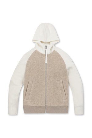 BOUCLE FULL ZIP HOODIE JUMPER(MEN)