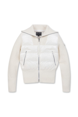 KNIT COLLAR HYBRID DOWN JACKET(WOMEN)