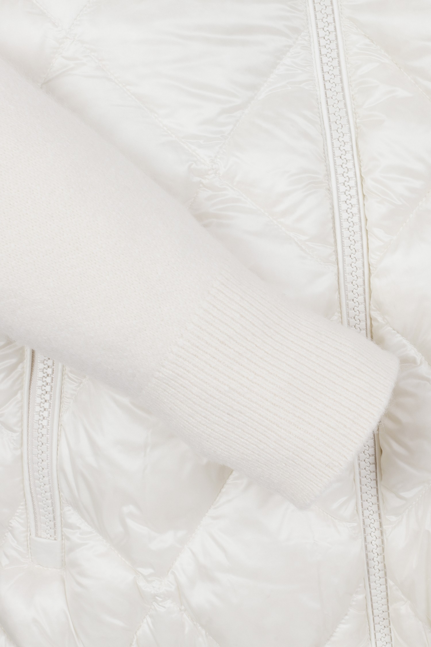 KNIT MIXED QUILTED JUMPER(WOMEN)_G/FORE