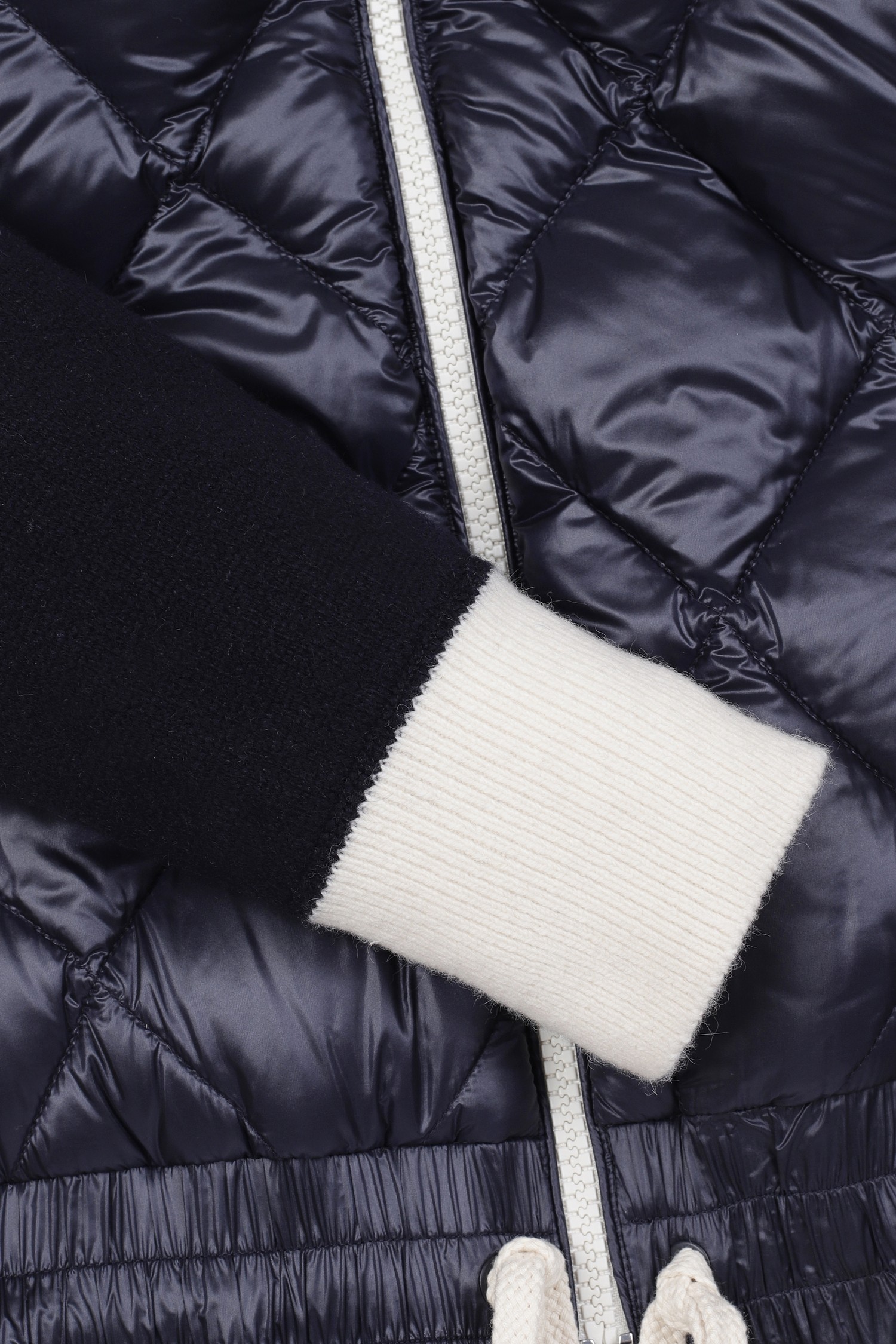 KNIT MIXED QUILTED JUMPER(WOMEN)_G/FORE