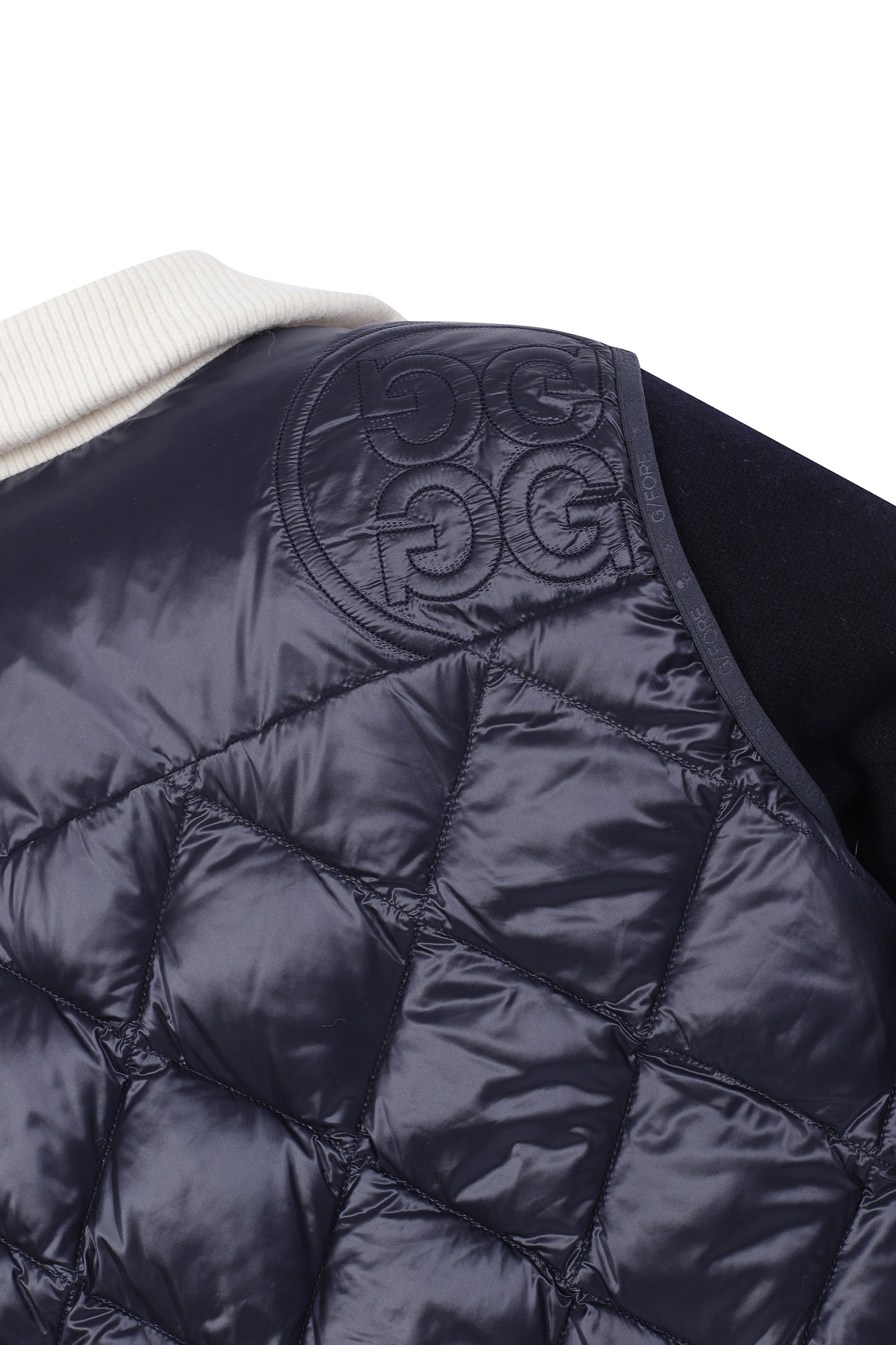 KNIT MIXED QUILTED JUMPER(WOMEN)_G/FORE