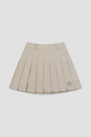 PLEATS SKIRT(WOMEN)_BEIGE-a