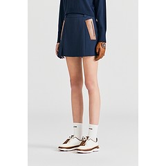 LEATHER PATCH SKIRT (WOMEN)-a