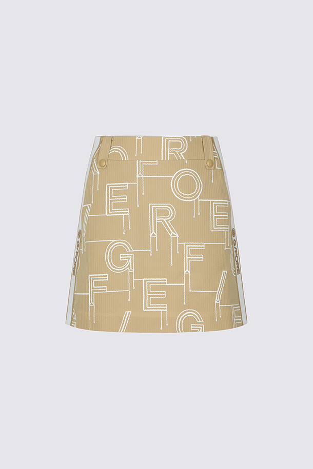 지포어-WOMEN APPAREL-PATTERNED SEERSUCKER SKIRT(WOMEN)