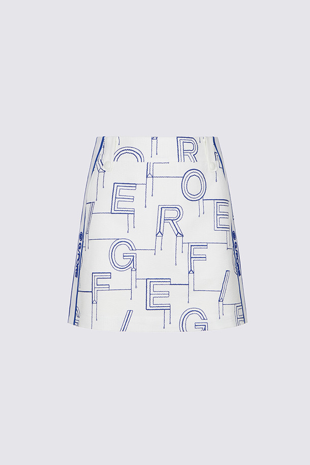 지포어-WOMEN APPAREL-PATTERNED SEERSUCKER SKIRT(WOMEN)