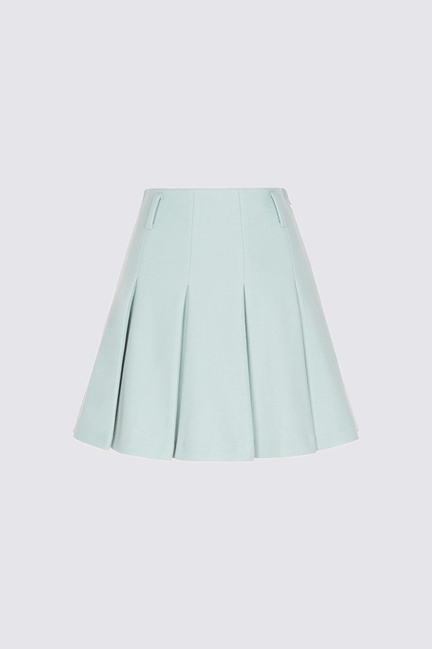 지포어-WOMEN APPAREL-WOOL PLEATED SKIRT (WOMEN)