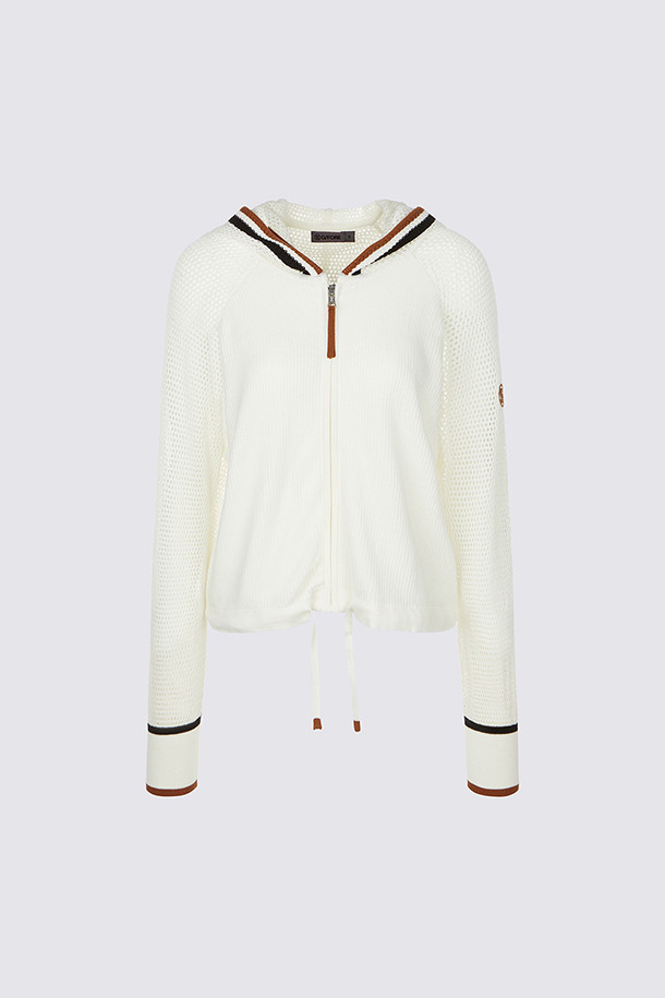 지포어-WOMEN APPAREL-MESH HOODED CARDIGAN(WOMEN)