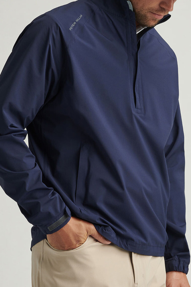 PETER MILLAR - 블루종/점퍼 - SHIELD HALF-ZIP RAIN SHELL