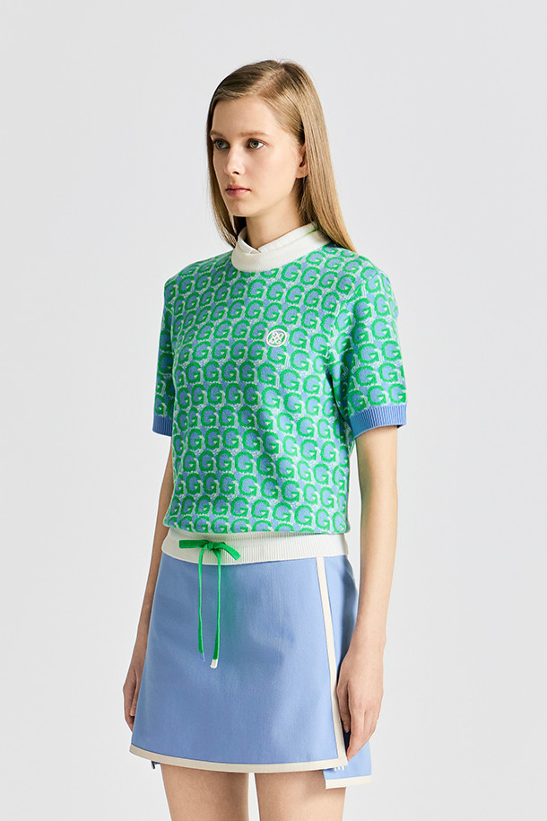 지포어-WOMEN APPAREL-PATTERN CREWNECK SWEATER(WOMEN)