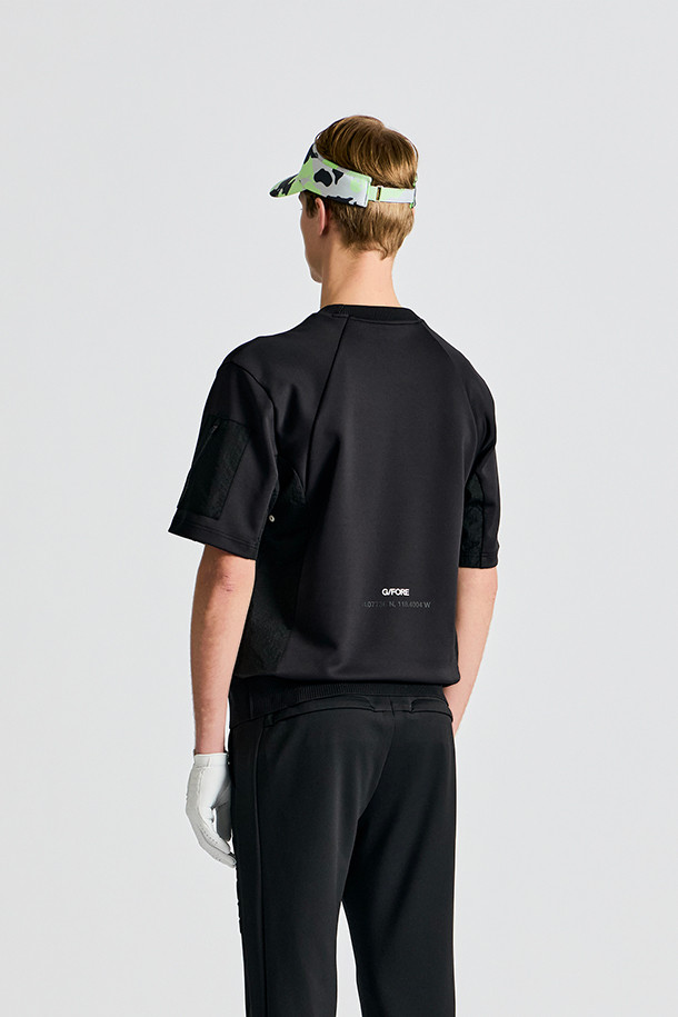 지포어-MEN APPAREL-JERSEY WOVEN HYBRID T-SHIRT(MEN)
