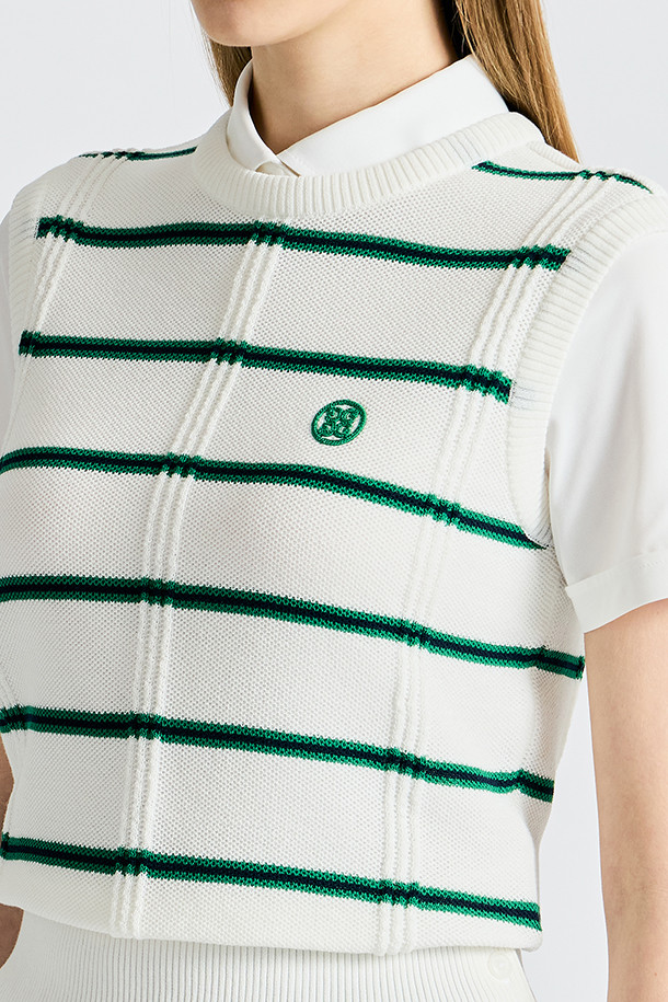 지포어-WOMEN APPAREL-STRIPED CREWNECK VEST(WOMEN)