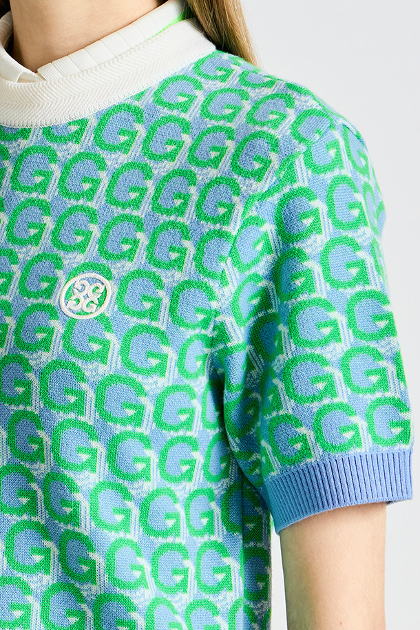 지포어-WOMEN APPAREL-PATTERN CREWNECK SWEATER(WOMEN)