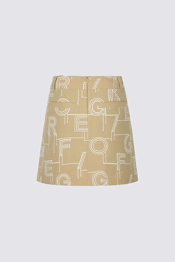 지포어-WOMEN APPAREL-PATTERNED SEERSUCKER SKIRT(WOMEN)