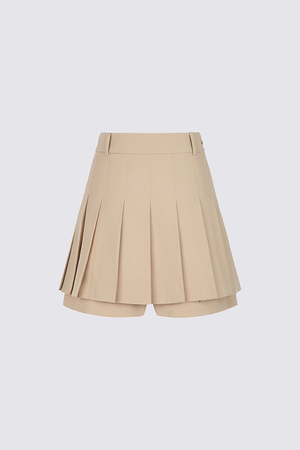 지포어-WOMEN APPAREL-SLIT PLEATED SKIRT (WOMEN)