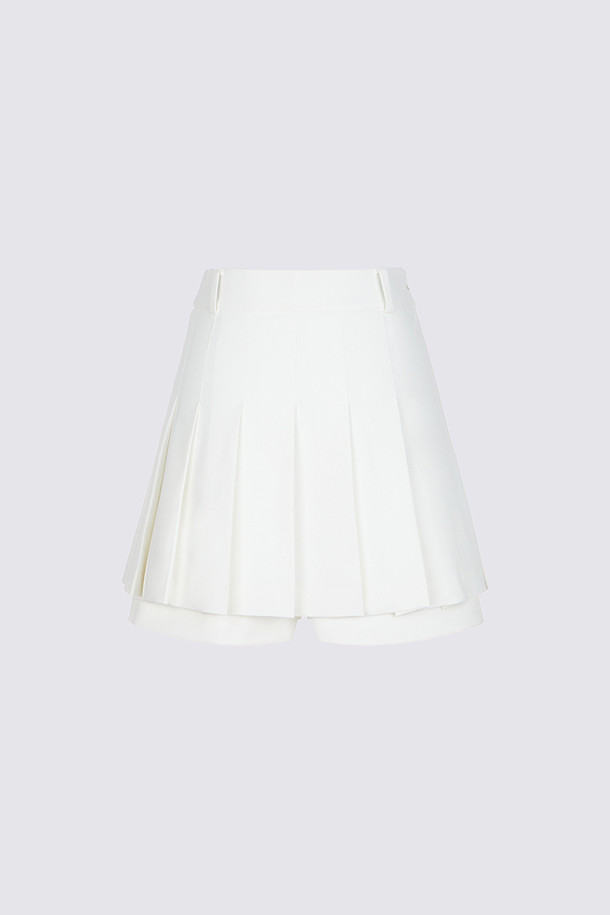 지포어-WOMEN APPAREL-SLIT PLEATED SKIRT (WOMEN)
