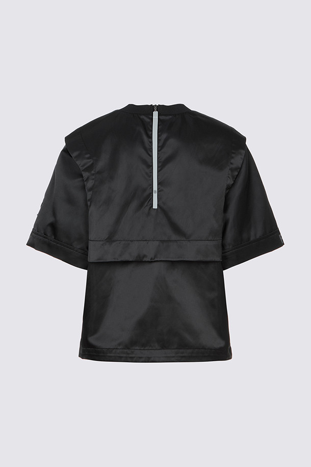 지포어-WOMEN APPAREL-WOVEN CREWNECK TEE (WOMEN)