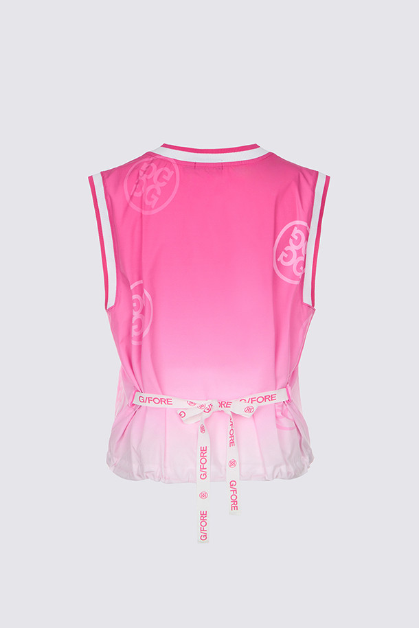 지포어-WOMEN APPAREL-V NECK WOOVEN VEST(WOMEN)