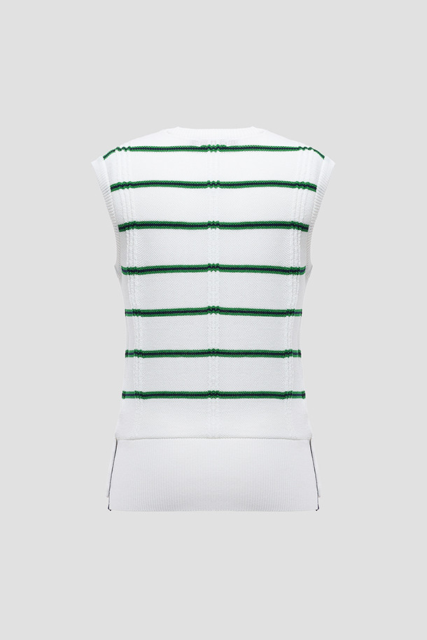 지포어-WOMEN APPAREL-STRIPED CREWNECK VEST(WOMEN)