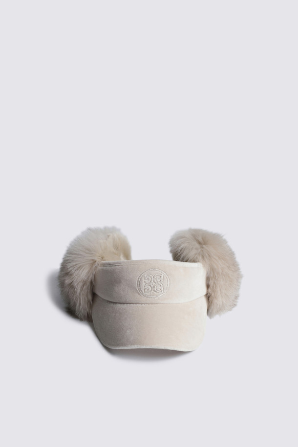 지포어-WOMEN ACCESSORIES-FOX FUR VISOR(WOMEN)