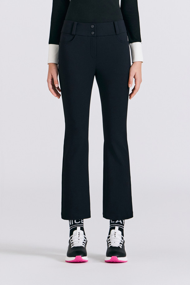 SIDE LOGO SEMI BOOTCUT PANT(WOMEN)_BLACK-a