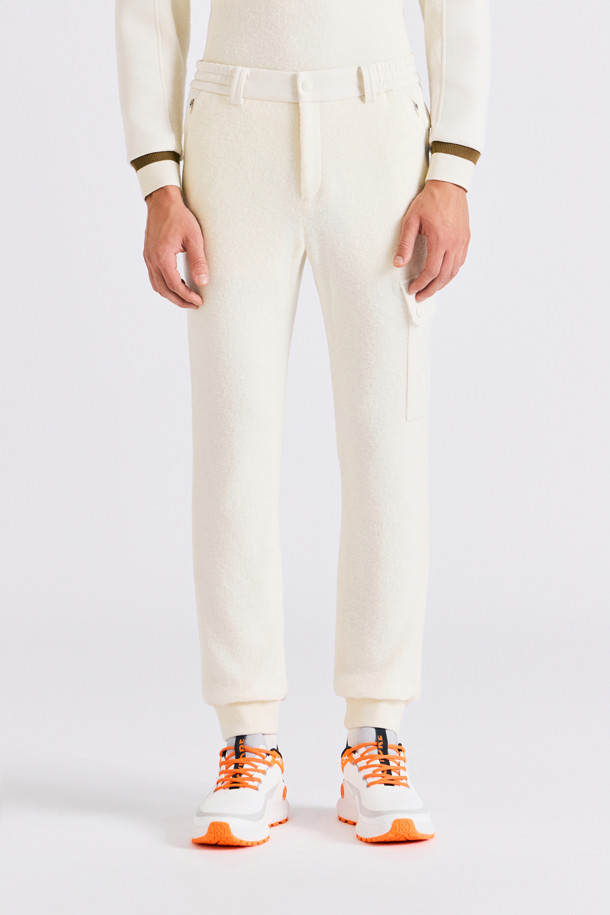 BOUCLÉ JOGGER PANTS(MEN)_IVORY-a