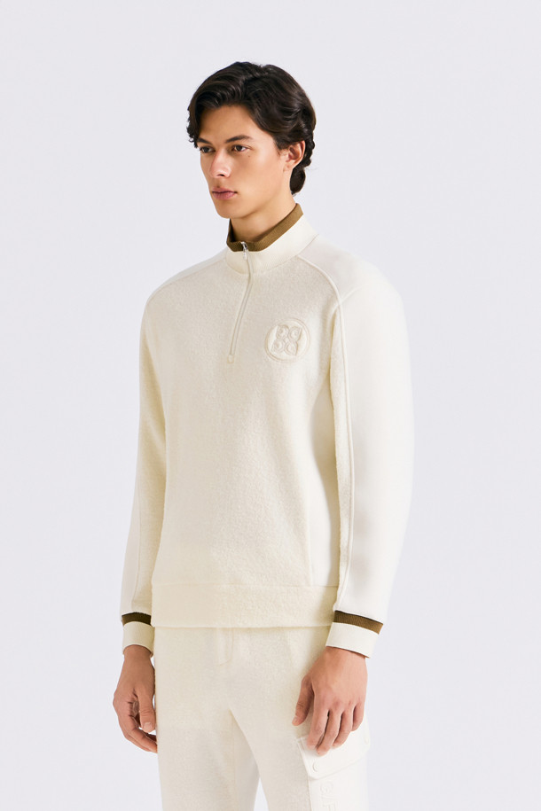 BOUCLÉ HALFZIP(MEN)_IVORY-a