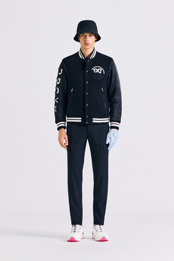 VARSITY JACKET(MEN)_NAVY-a