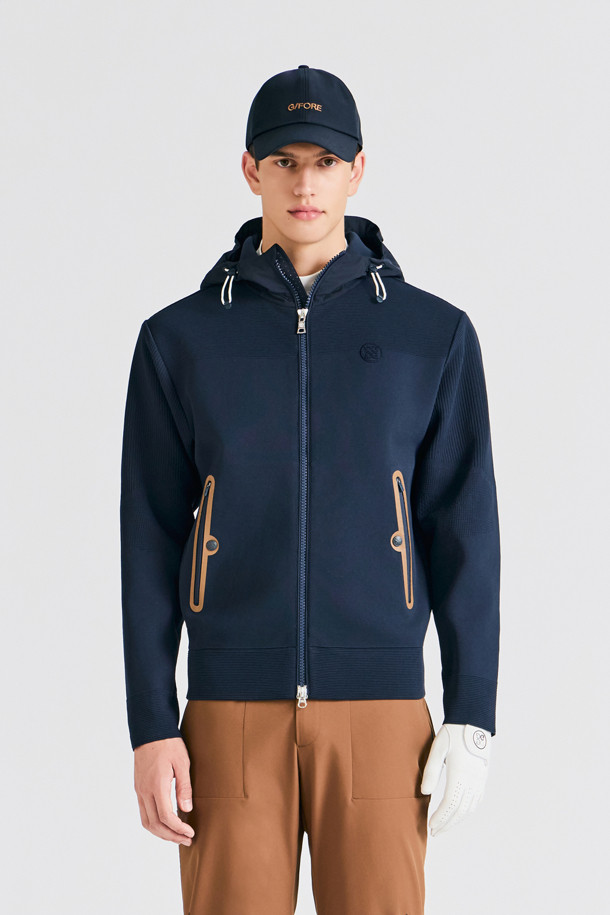 지포어-MEN APPAREL-FULL ZIP KNIT HOODIE (MEN)