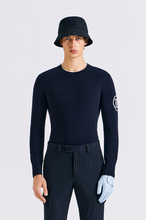 ESSENTIAL CASHMERE SWEATER (MEN)_NAVY-a