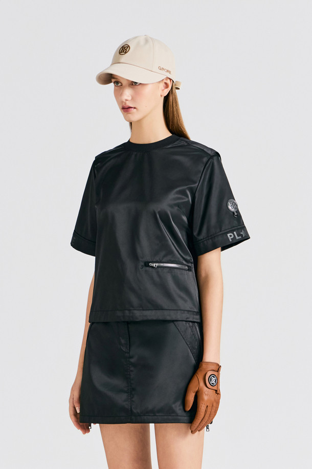 지포어-WOMEN APPAREL-WOVEN CREWNECK TEE (WOMEN)