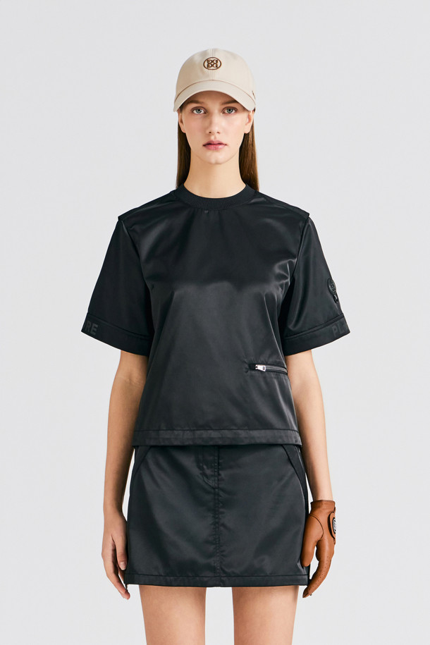 지포어-WOMEN APPAREL-WOVEN CREWNECK TEE (WOMEN)