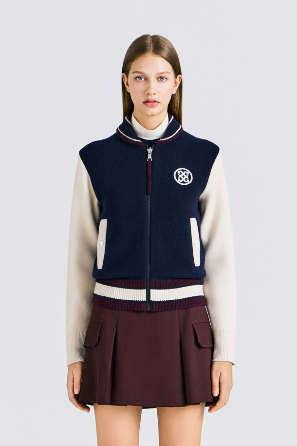 지포어-WOMEN APPAREL-VARSITY FULL ZIP SWEATER(WOMEN)
