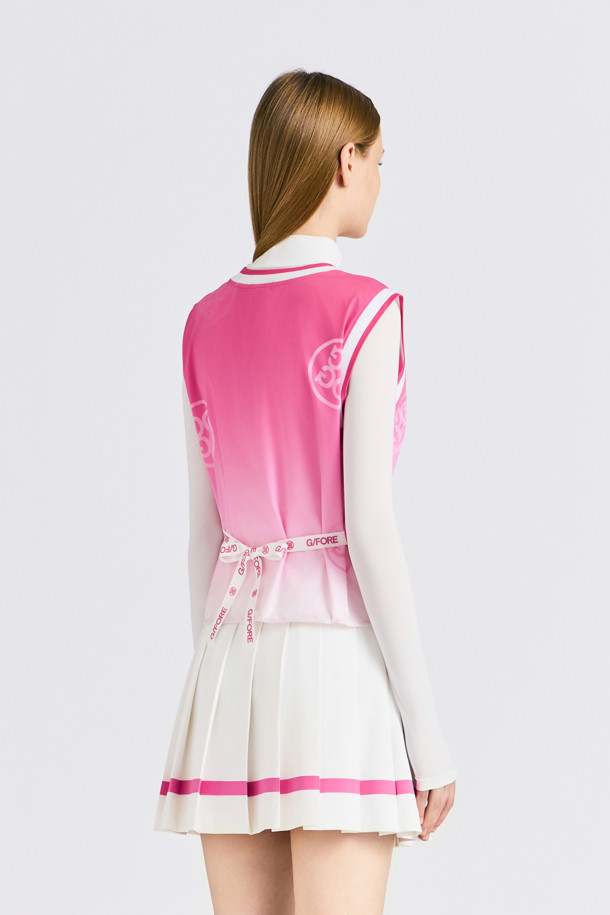 지포어-WOMEN APPAREL-V NECK WOOVEN VEST(WOMEN)