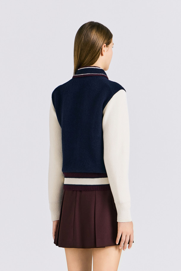 지포어-WOMEN APPAREL-VARSITY FULL ZIP SWEATER(WOMEN)
