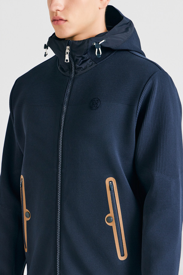 지포어-MEN APPAREL-FULL ZIP KNIT HOODIE (MEN)