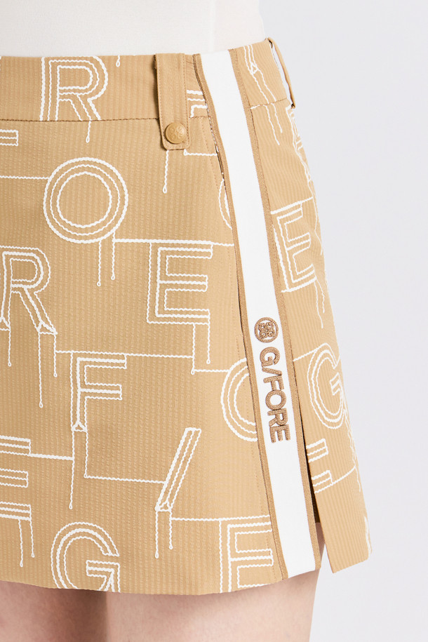 지포어-WOMEN APPAREL-PATTERNED SEERSUCKER SKIRT(WOMEN)