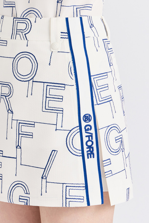 지포어-WOMEN APPAREL-PATTERNED SEERSUCKER SKIRT(WOMEN)