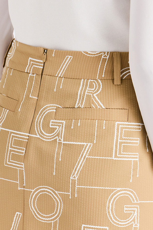 지포어-WOMEN APPAREL-PATTERNED SEERSUCKER SKIRT(WOMEN)