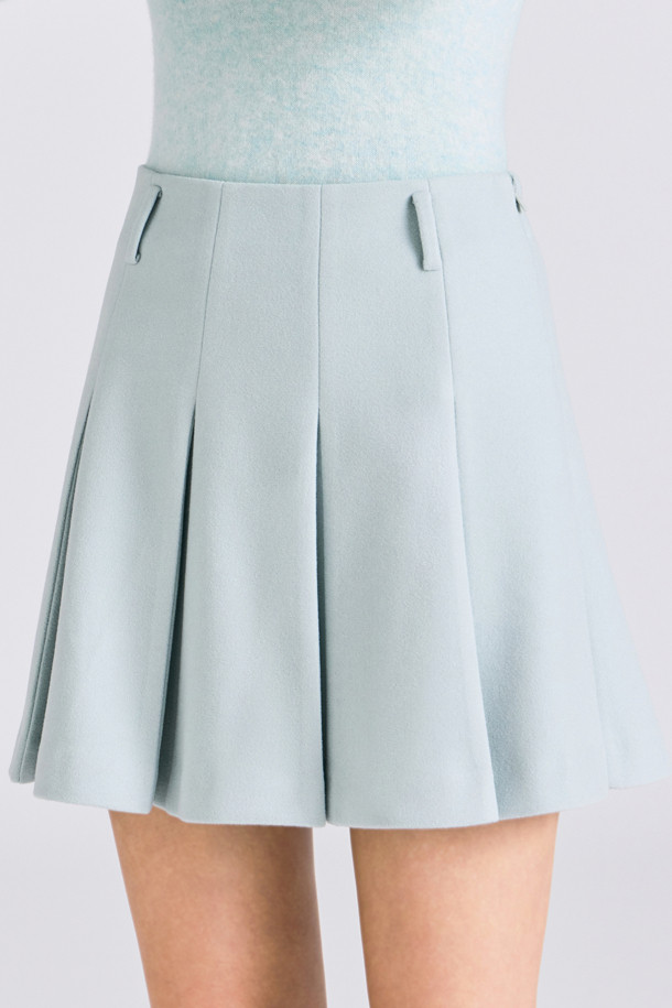 지포어-WOMEN APPAREL-WOOL PLEATED SKIRT (WOMEN)
